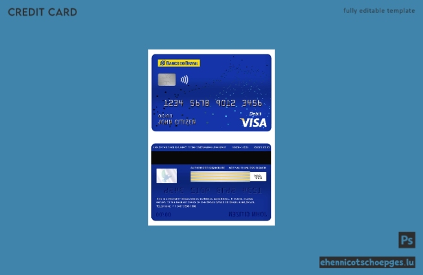 Beispielvorschau der Visa-Debitkarte der Banco do Brasil (Brasilien)